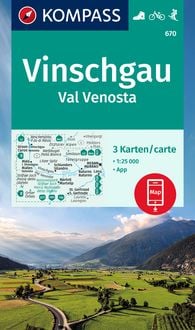 Bild vom Artikel KOMPASS Wanderkarten-Set 670 Vinschgau, Val Venosta (3 Karten) 1:25.000 vom Autor 