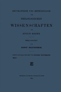 Produktbild: Encyklop&auml;die und Methodologie der Philologischen Wissenschaften