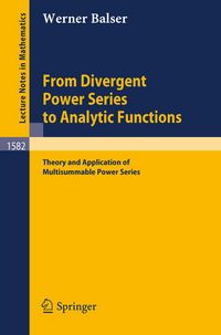 Produktbild: From Divergent Power Series to Analytic Functions