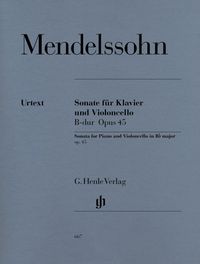 Bild vom Artikel Mendelssohn Bartholdy, Felix - Violoncellosonate B-dur op. 45 vom Autor Felix Mendelssohn Bartholdy