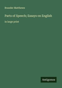 Produktbild: Parts of Speech; Essays on English
