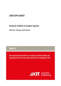 Produktbild: Design for Stability in Transport Logistics - Definition, Concepts and Evaluation
