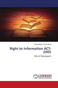 Produktbild: Right to Information ACT-2005