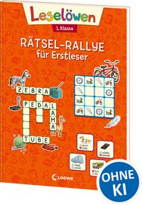 Produktbild: Lesel&ouml;wen R&auml;tsel-Rallye f&uuml;r Erstleser - 1. Klasse (Orange)