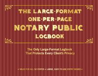Produktbild: The Large-Format One-Per-Page Notary Public Logbook