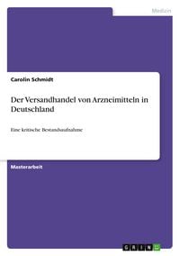 Produktbild: Der Versandhandel von Arzneimitteln in Deutschland