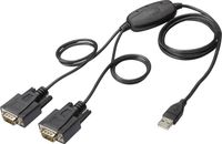 Produktbild: Digitus USB 1.1, Seriell Adapter [1x USB 2.0 Stecker A - 2x D-SUB-Stecker 9pol.] 1.20 m