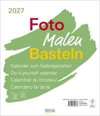 Produktbild: Foto-Malen-Basteln Bastelkalender wei&szlig; gro&szlig; 2027