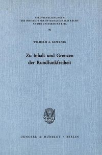 Produktbild: Zu Inhalt und Grenzen der Rundfunkfreiheit.