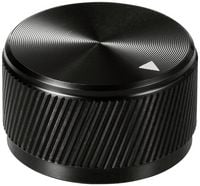 Produktbild: TRU COMPONENTS TC-11613816 Drehknopf mit Knopfmarkierung Schwarz (&Oslash; x H) 30 mm x 17 mm Aluminium 1 St.