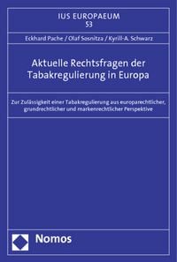 Produktbild: Aktuelle Rechtsfragen der Tabakregulierung in Europa