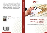 Produktbild: Impact de la politique mon&eacute;taire anticip&eacute;e et non anticip&eacute;e