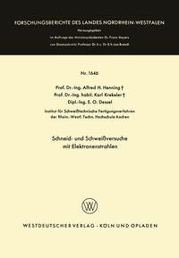 Produktbild: Schneid- und Schwei&szlig;versuche mit Elektronenstrahlen