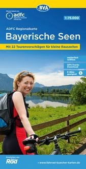 Produktbild: ADFC-Regionalkarte Bayerische Seen, 1:75.000, rei&szlig;- und wetterfest, mit kostenlosem GPS-Download der Touren via BVA-website oder Karten-App