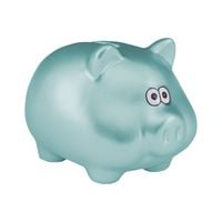 Produktbild: Idena Keramikspardose Schwein blau metallic 7x7x8cm
