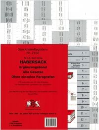 Produktbild: D&uuml;rckheimRegister&reg; HABERSACK Erg&auml;nzungsband nur Gesetze (Akronyme)