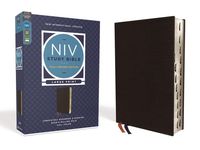 Produktbild: NIV Study Bible, Fully Revised Edition, Large Print, Bonded Leather, Black, Red Letter, Thumb Indexed, Comfort Print