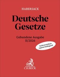 Produktbild: Deutsche Gesetze Gebundene Ausgabe II/2026