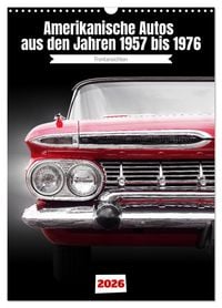 Produktbild: Amerikanische Autos aus den Jahren 1957 bis 1976 Frontansichten (Wandkalender 2026 DIN A3 hoch), CALVENDO Monatskalender