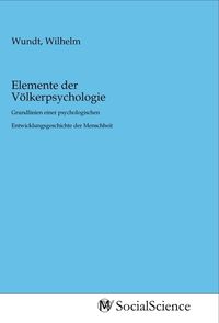 Produktbild: Elemente der V&ouml;lkerpsychologie