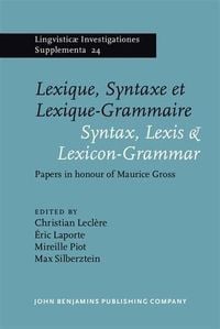 Produktbild: Lexique, Syntaxe et Lexique-Grammaire / Syntax, Lexis & Lexicon-Grammar