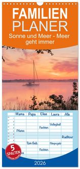 Produktbild: Familienplaner 2026 - Sonne und Meer - Meer geht immer mit 5 Spalten (Wandkalender, 21 x 45 cm) CALVENDO
