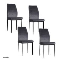 Produktbild: HTI-Living Esszimmerstuhl Madison Samt Grau 4er-Set Esszimmerstuhl Madison Samt Grau 4er-Set