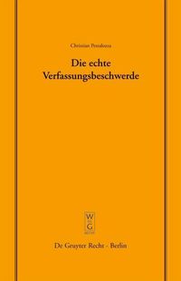 Produktbild: Die echte Verfassungsbeschwerde