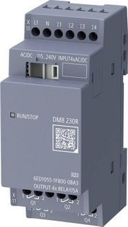 Produktbild: Siemens Logo! 9 6ED1055-1FB00-0BA3 SPS-Erweiterungsmodul 115 V/AC, 115 V/DC, 230 V/AC, 230 V/DC