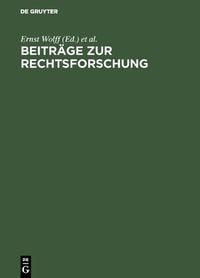 Produktbild: Beitr&auml;ge zur Rechtsforschung
