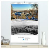 Produktbild: Bielefelder Fotomotive heute und damals mit historischen Ereignissen (hochwertiger Premium Wandkalender 2026 DIN A2 hoch), Kunstdruck in Hochglanz