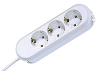 Produktbild: Steckdosenleiste 3-fach wei&szlig; Kunststoff 3 m Kabel