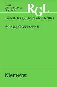 Produktbild: Philosophie der Schrift