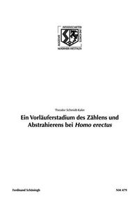 Produktbild: Ein Vorl&auml;uferstadium des Z&auml;hlens und Abstrahierens bei "Homo erectus"