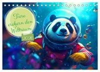 Produktbild: Tiere erobern den Weltraum (Tischkalender 2026 DIN A5 quer), CALVENDO Monatskalender