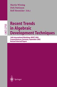 Produktbild: Recent Trends in Algebraic Development Techniques