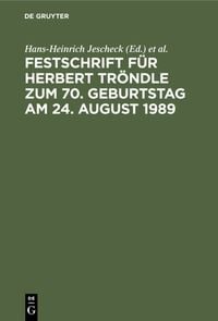 Produktbild: Festschrift f&uuml;r Herbert Tr&ouml;ndle zum 70. Geburtstag am 24. August 1989