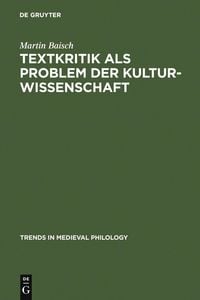 Produktbild: Textkritik als Problem der Kulturwissenschaft