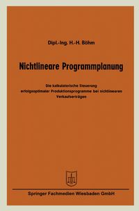 Produktbild: Nichtlineare Programmplanung