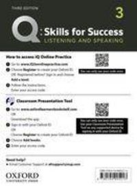 Produktbild: Q: Skills for Success: Level 3: Listening and Speaking Teacher's Access Card