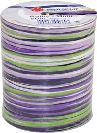 Produktbild: PR&Auml;SENT Bast Multi, hell-/dunkelviolett/lila/gr&uuml;n/weiss