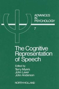 Produktbild: The Cognitive Representation of Speech