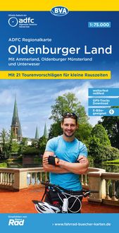 Produktbild: BVA ADFC Regionalkarte Oldenburger Land, mit Knotenpunkten 1:75.000