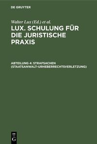 Produktbild: Strafsachen (Staatsanwalt-Urheberrechtsverletzung)