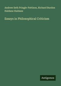 Produktbild: Essays in Philosophical Criticism