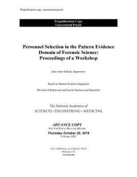Produktbild: Personnel Selection in the Pattern Evidence Domain of Forensic Science