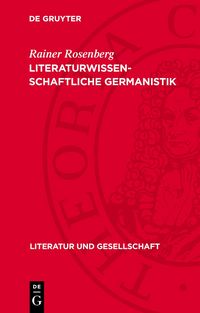 Produktbild: Literaturwissenschaftliche Germanistik