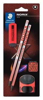 Produktbild: STAEDTLER NORIX&reg; 181, koralle + 2 Bleistiften HB, 1 Radierer und 1 Einzelspitzdose, 181 SBK2-2