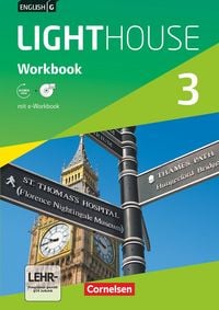Produktbild: English G LIGHTHOUSE 3: 7. Schuljahr. Workbook mit CD-ROM (e-Workbook) und Audios online. Allgemeine Ausgabe