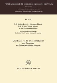 Produktbild: Grundlagen f&uuml;r die Drehofenreduktion von Eisenerzen mit feinverwachsener Gangart